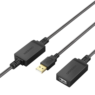 Kabel UGREEN USB-A-USB-A 20m USB 2.0 aktywny (czarny) - 2