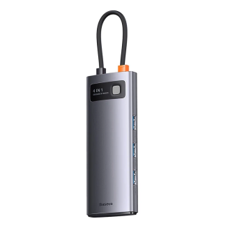 Hub BASEUS Metal Gleam Series 4-portowy USB-C - 3