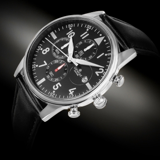 Zegarek Męski Giewont Chronograph Sapphire Czarno Srebrny GW5630-A2 - 2