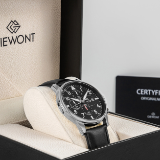 Zegarek Męski Giewont Chronograph Sapphire Czarno Srebrny GW5630-A2 - 7
