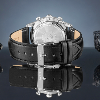 Zegarek Męski Giewont Chronograph Sapphire Czarno Srebrny GW5630-A2 - 6