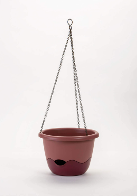 PLASTIA MARETA Donica samonawadniająca okrągła 25 cm grenadynowy