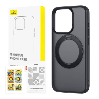  BASEUS SkyRing 360° iPhone 15 case with stand set (black) - 4