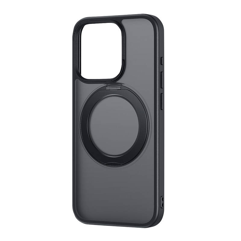 Etui BASEUS SkyRing 360° iPhone 15 zestaw z podstawką (czarne)