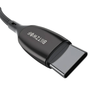 Kabel USB-C do USB-C BlitzWolf BW-TC23, z wyświetlaczem, 100W, 0.9m (czarny) - 3