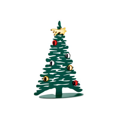 Stalowa choinka z magnesami Alessi Bark zielona 30 cm