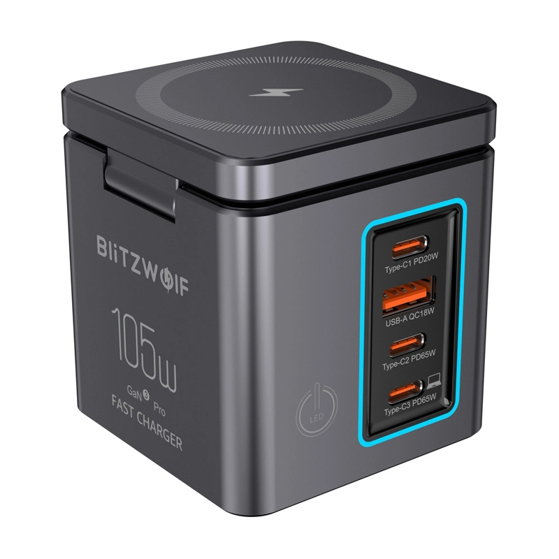  BLITZWOLF BW-i113 105W GaN 3xUSB-C USB-A Wall Charger