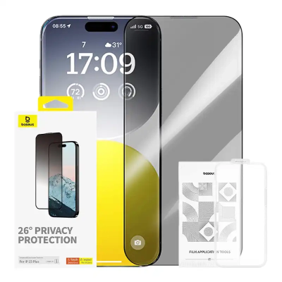 Szkło hartowane BASEUS Diamond prywatyzujące do iPhone 15 Plus