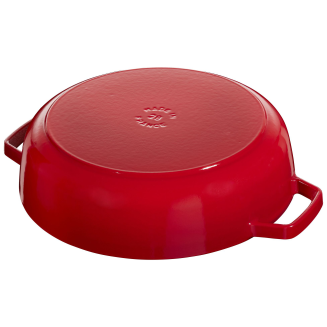 Głęboka patelnia do duszenia z pokrywą Staub Chistera 28 cm cherry - 4