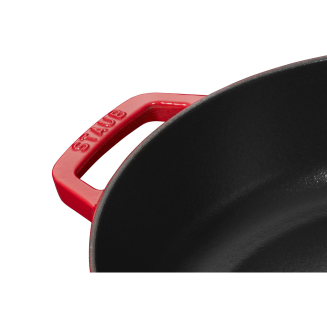 Głęboka patelnia do duszenia z pokrywą Staub Chistera 28 cm cherry - 5