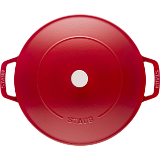 Głęboka patelnia do duszenia z pokrywą Staub Chistera 28 cm cherry - 6