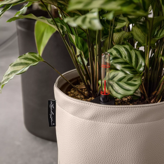  Lechuza Trendcover Leather flowerpot VEGE 23 anthracite - 4