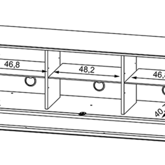 Stolik RTV Munari Ravenna 150x50x45cm 6 kolorów - 8