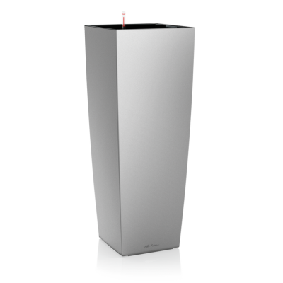 Donica Lechuza Cubico Alto Premium 40 srebrny metallic