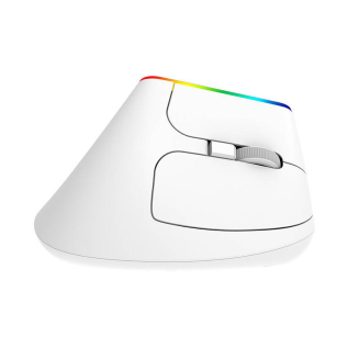 Bezprzewodowa mysz pionowa Delux M618C 2.4G 1600DPI RGB (biała) - 4
