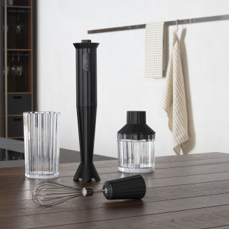 Blender ręczny z zestawem akcesoriów Alessi Plissé Black - 2