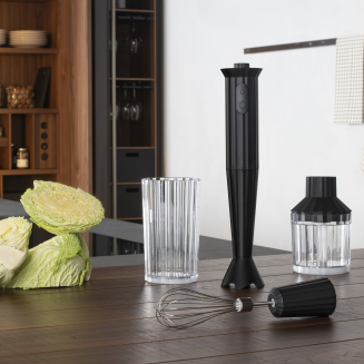 Blender ręczny z zestawem akcesoriów Alessi Plissé Black - 3