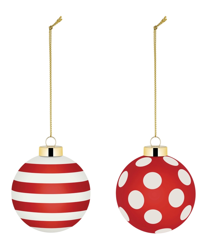 Zestaw dwóch bombek choinkowych Alessi Delight