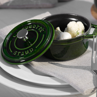 Mini garnek żeliwny okrągły Staub - 250 ml, Zielony - 3