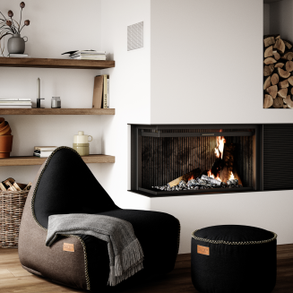 Pufa SACKit Canvas Lounge Chair combi black/brown - 4