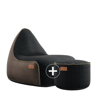 Pufa SACKit Canvas Lounge Chair combi black/brown - 3