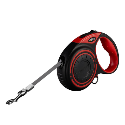  DOGNESS 5m automatic leash with flashlight (red)