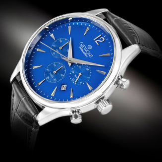 Zegarek Męski Giewont Chronograph Sapphire Czarno Niebieski GW6310-A3 - 2