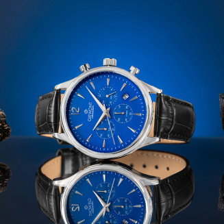 Zegarek Męski Giewont Chronograph Sapphire Czarno Niebieski GW6310-A3 - 5