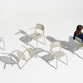 ZESTAW: Stół ogrodowy Fatboy Bistreau Toní + 2 x Fotel ogrodowy Fatboy Armchair Toní - 6