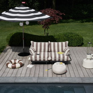 Sofa ogrodowa Fatboy Paletti Set Medium Stripe Cacao - 2