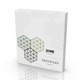  Set of 3 Zone Denmark Triangles coasters Rosemary&Matcha&Taupe - 3