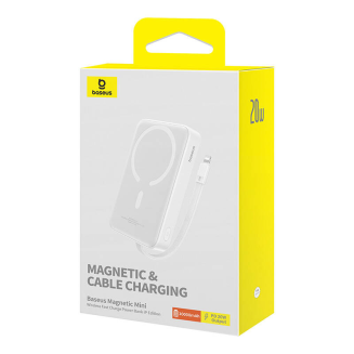 Powerbank magnetyczny Baseus Magnetic Mini 10000mAh, Lightning 20W MagSafe (biały) - 8