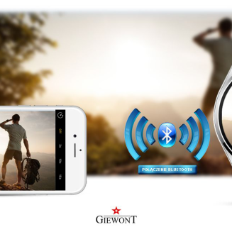 Smartwatch GIEWONT Vertex SmartCall GW450-5 Silver/Carbon Leather - 11