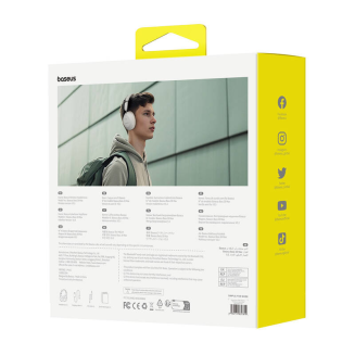 Słuchawki bezprzewodowe Baseus Bass 30 Max (biały) - 8