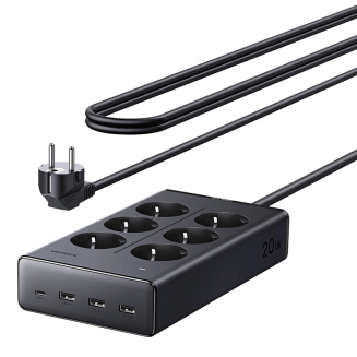  UGREEN S622 power strip 6 sockets 1.5m (black) - 3