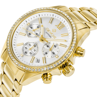 Zegarek Damski Giewont Sapphire Złoto Srebrny GW3670-B2 - 2