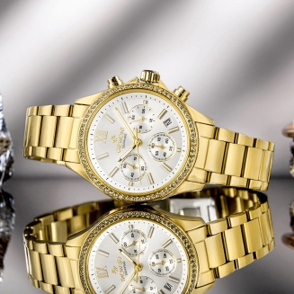 Zegarek Damski Giewont Sapphire Złoto Srebrny GW3670-B2 - 7