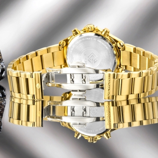 Zegarek Damski Giewont Sapphire Złoto Srebrny GW3670-B2 - 8