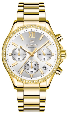 Zegarek Damski Giewont Sapphire Złoto Srebrny GW3670-B2