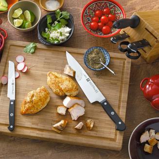 Zestaw 4 noży + ostrzałka + nożyce w bloku Zwilling Gourmet | JESIENNA PROMOCJA - 9