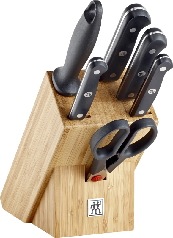 Zestaw 4 noży + ostrzałka + nożyce w bloku Zwilling Gourmet | JESIENNA PROMOCJA