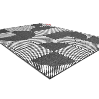 Dywan outdoorowy Fatboy Carpretty Petit Jigsaw Black/White 160x230 cm - 4