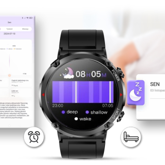 Smartwatch Gravity GT21-2 + Pomarańczowy Pasek Silikonowy - 14