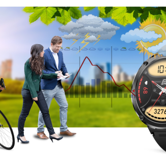 Smartwatch Gravity GT21-2 + Pomarańczowy Pasek Silikonowy - 17