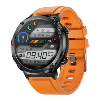 Smartwatch Gravity GT21-2 + Pomarańczowy Pasek Silikonowy - 2