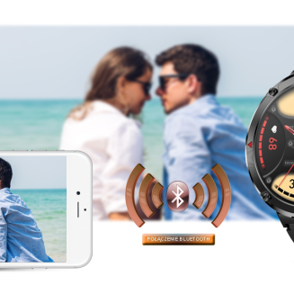 Smartwatch Gravity GT21-2 + Pomarańczowy Pasek Silikonowy - 20