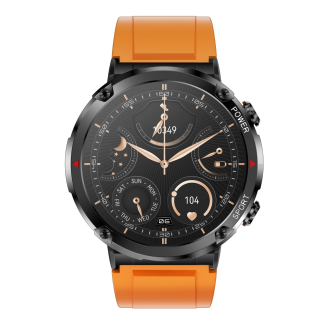 Smartwatch Gravity GT21-2 + Pomarańczowy Pasek Silikonowy - 4