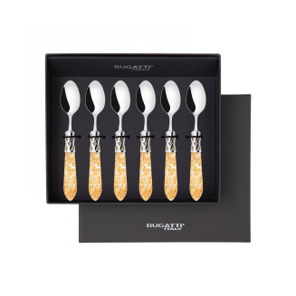 Komplet 6 łyżeczek do kawy Casa Bugatti Aladdin Gold/Steel - 2