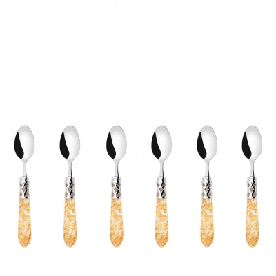 Komplet 6 łyżeczek do kawy Casa Bugatti Aladdin Gold/Steel