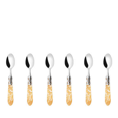 Komplet 6 łyżeczek do kawy Casa Bugatti Aladdin Gold/Steel